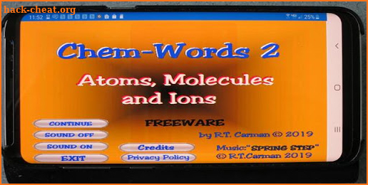 Chem-Words 2: Atoms, Molecules and Ions screenshot