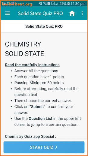 Chemistry -Solid State Quiz PR screenshot