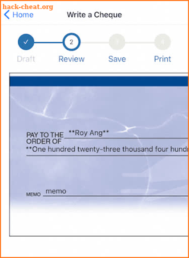 Cheque Writer & Printing screenshot