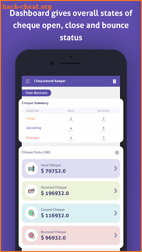 Chequebook Entry Keeper screenshot