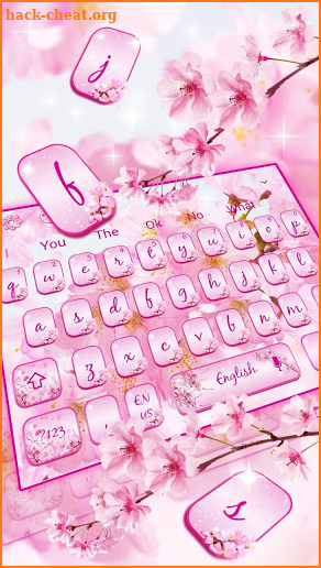 Cherry Blossom Sakura Flower Keyboard screenshot