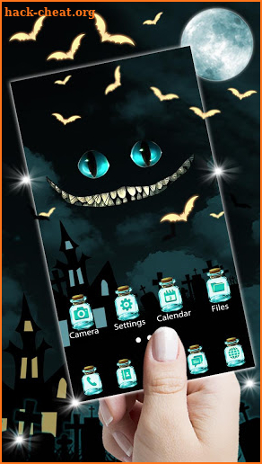 Cheshire Devil Cat Launcher Theme Live Wallpapers screenshot