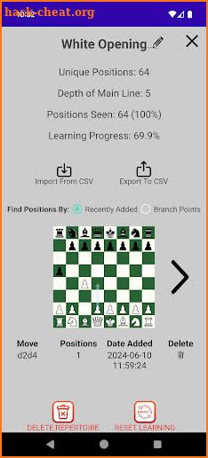 Chess Opening Manager screenshot