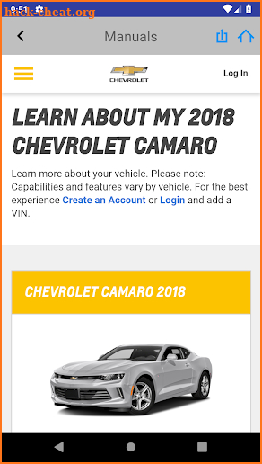 Chevrolet Camaro screenshot