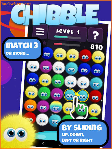 Chibble Premier, Match 3 game screenshot