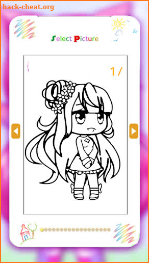 Chibi Gacha coloring book screenshot