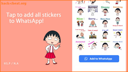 Chibi Maruko Chan Stickers For Whatsapp screenshot