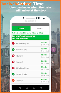 Chicago: CTA Train Tracker screenshot