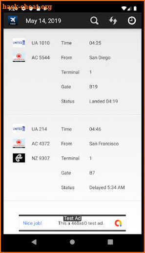 Chicago O'Hare Airport ORD Flight Info screenshot