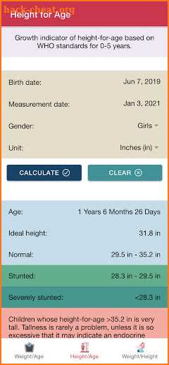 Child Growth Standards screenshot