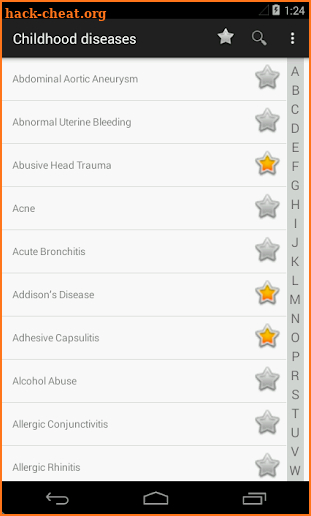 Childhood diseases screenshot