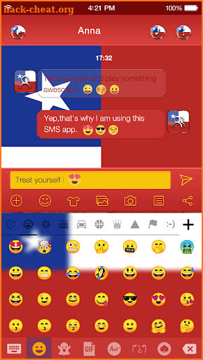 Chile Emoji Keyboard Theme screenshot