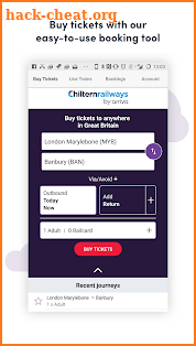 Chiltern Railways - Tickets screenshot