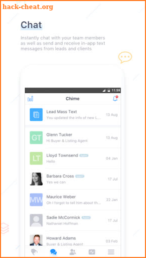 Chime Real Estate CRM screenshot