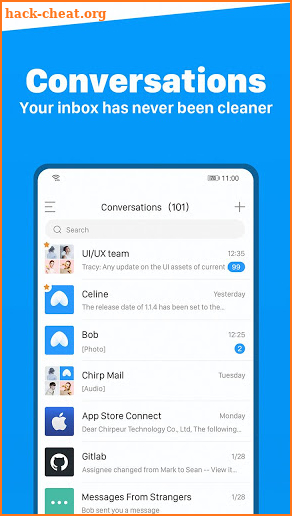 Chirp Mail - Email Messenger screenshot