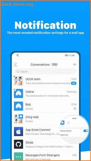 Chirp Mail - Email Messenger screenshot