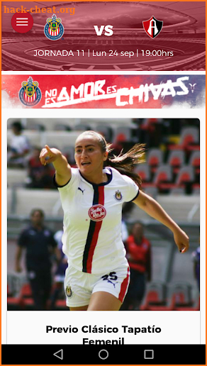 Chivas Femenil screenshot