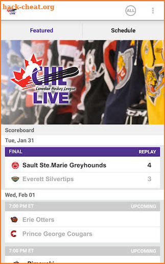 CHL Live screenshot