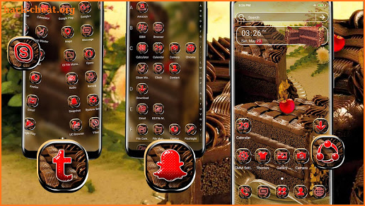 Chocolate Cake Launcher Theme screenshot