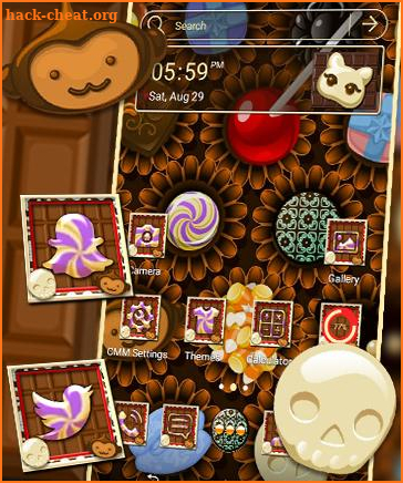 Chocolate Candy Launcher Theme screenshot