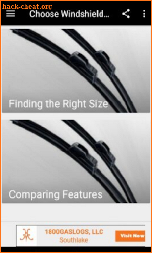 Choose Windshield Wiper Blades screenshot