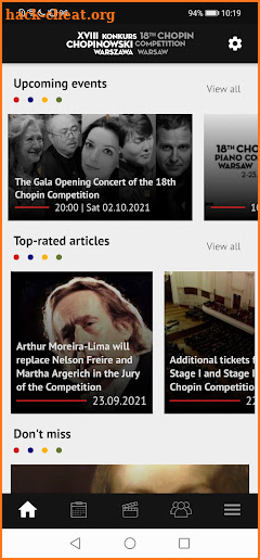 Chopin Competition 2020 screenshot