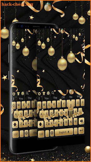 Christmas Black Gold Keyboard screenshot