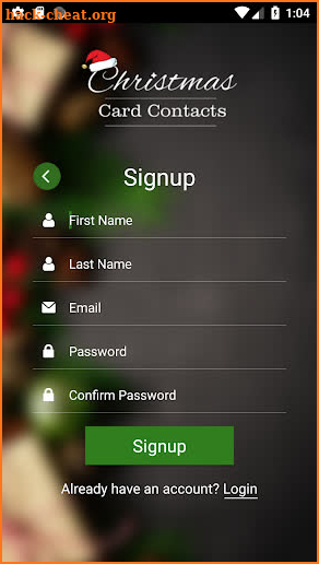 Christmas Card Contacts screenshot