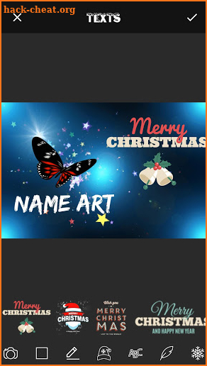 Christmas Card Name Art Maker screenshot