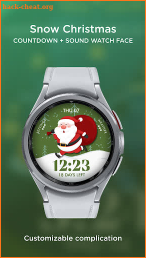 Christmas countdown watch face screenshot