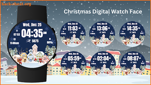 Christmas Digital Watch Face screenshot