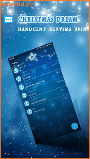 Christmas Dream skin 2018 for Handcent Next SMS screenshot