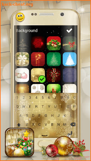 Christmas Emoji Keyboard Theme screenshot