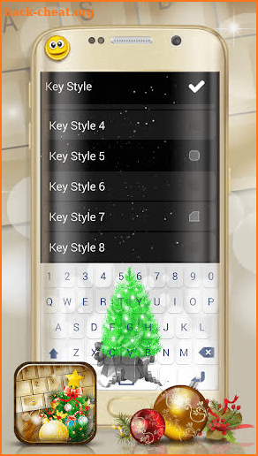 Christmas Emoji Keyboard Theme screenshot