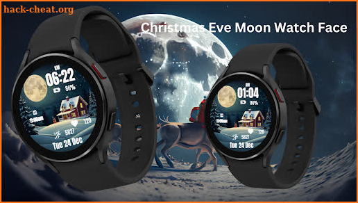 Christmas Eve Moon Watch Face screenshot