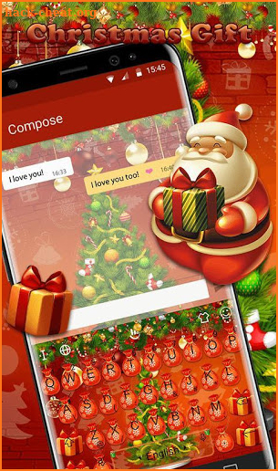 Christmas Gift Keyboard Theme screenshot