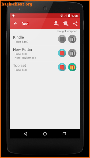 Christmas Gift List screenshot