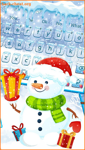 Christmas Iceman Keyboard Theme screenshot