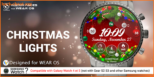 Christmas Lights Watch Face screenshot