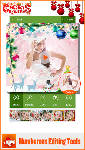 Christmas Music Video Editor With Music & Photos screenshot