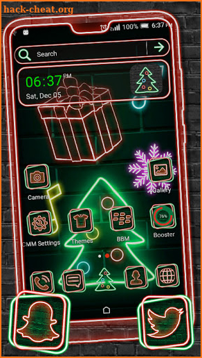 Christmas Neon Theme screenshot