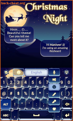 Christmas Night Keyboard Theme screenshot