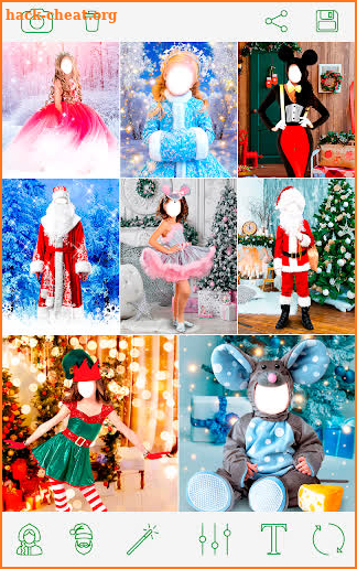 Christmas photo editor screenshot