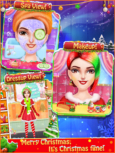 Christmas Salon Makeover & Dressup Game for Girl 1 screenshot