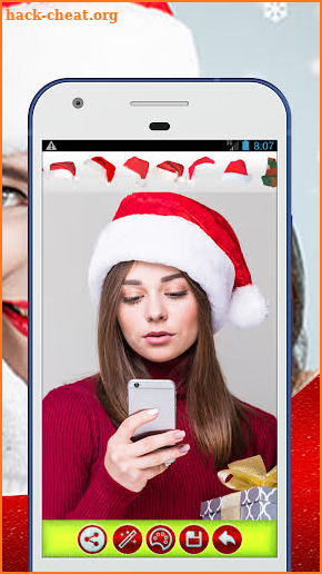 Christmas Santa Cap & Hat Photo Editor screenshot