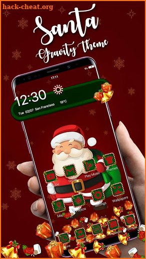 Christmas Santa Gift Gravity Theme screenshot