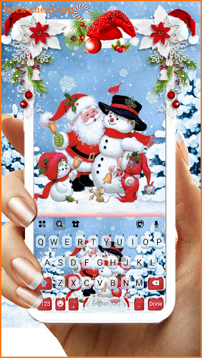 Christmas Santa Keyboard Background screenshot