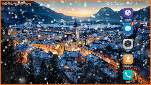 Christmas snow live wallpaper screenshot