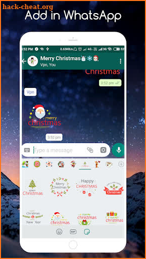 Christmas Stickers for WhatsApp WAStickersApps screenshot