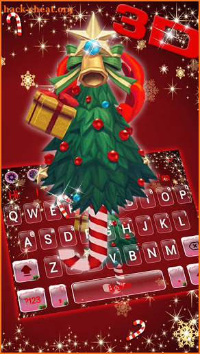 Christmas Tree Gravity Keyboard Theme screenshot